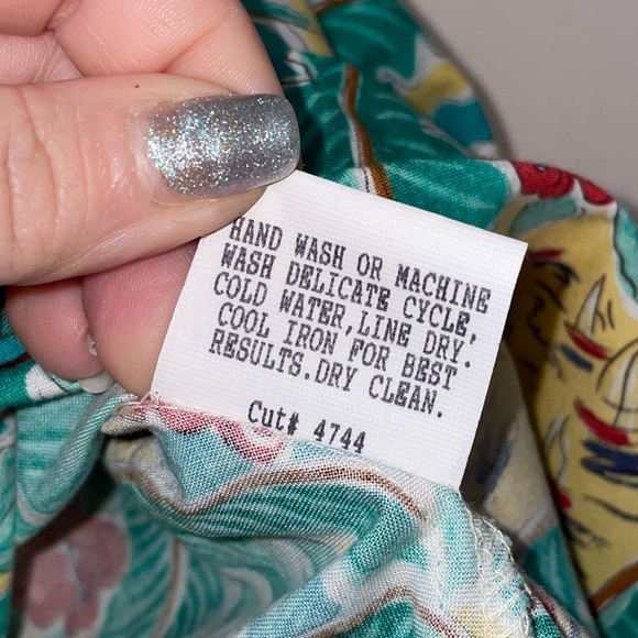 Pau Hana Hawaii Tropical Print Sleeveless Dress Size Large - Picture 6 of 7